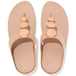 Tongs FitFlop Women Halo Toe Post Sparkle Beige -Boutique ECCO EP4 13720280429