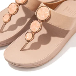 Tongs FitFlop Women Halo Toe Post Sparkle Beige -Boutique ECCO EP4 13720280529