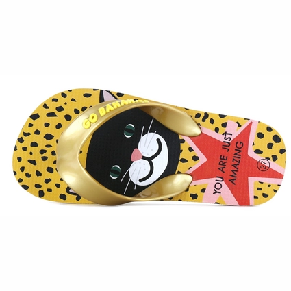 Tongs Go Banana's Girls Amazing Cat Yellow 3 Tongs Go Banana's Girls Amazing Cat Yellow