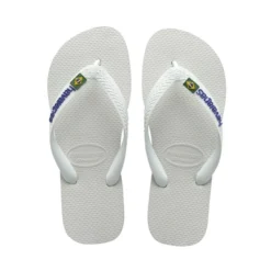 Tongs Havaianas Brasil Logo Blanc